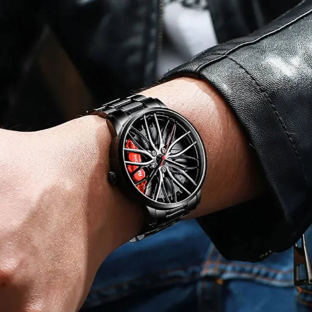 Stainless Steel Hollow Disc Watch