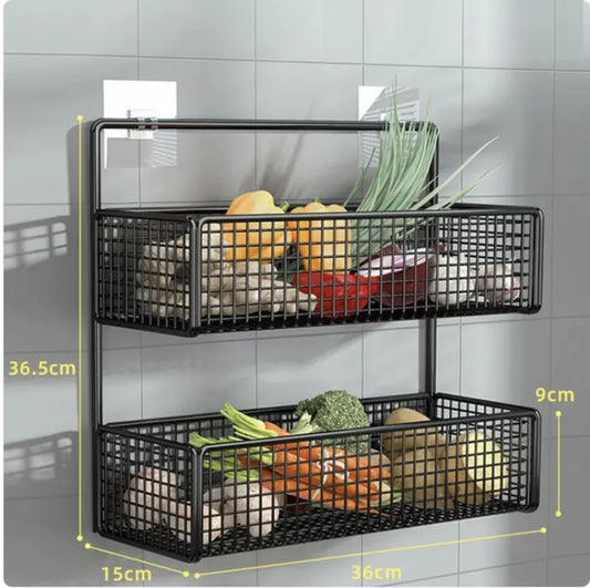 Adhesive Wall-Mounted Kitchen Basket