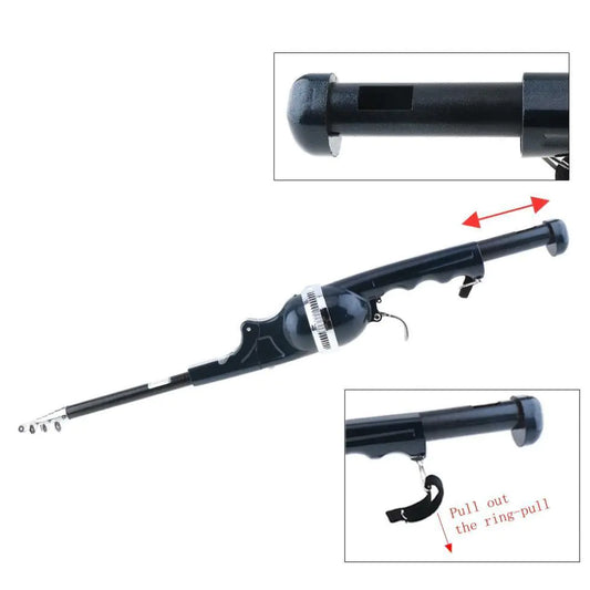 Foldable Fishing Rod with Built-in Reel