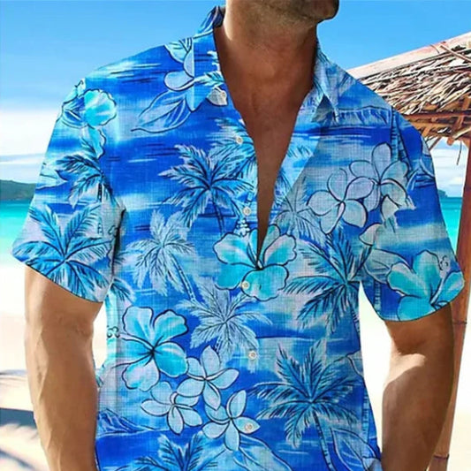 Men's Summer Flower Hawaiian Shirt