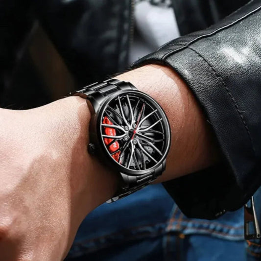 Stainless Steel Hollow Disc Watch