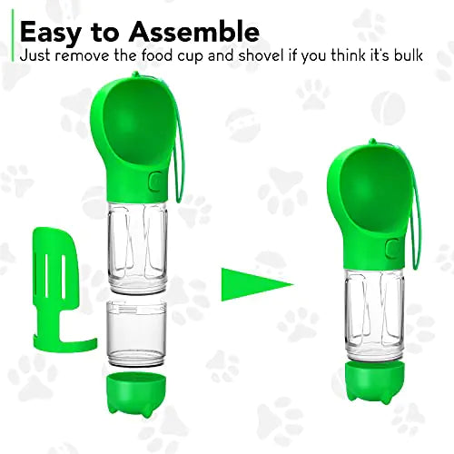 Portable Water & Snack Dog Bottle