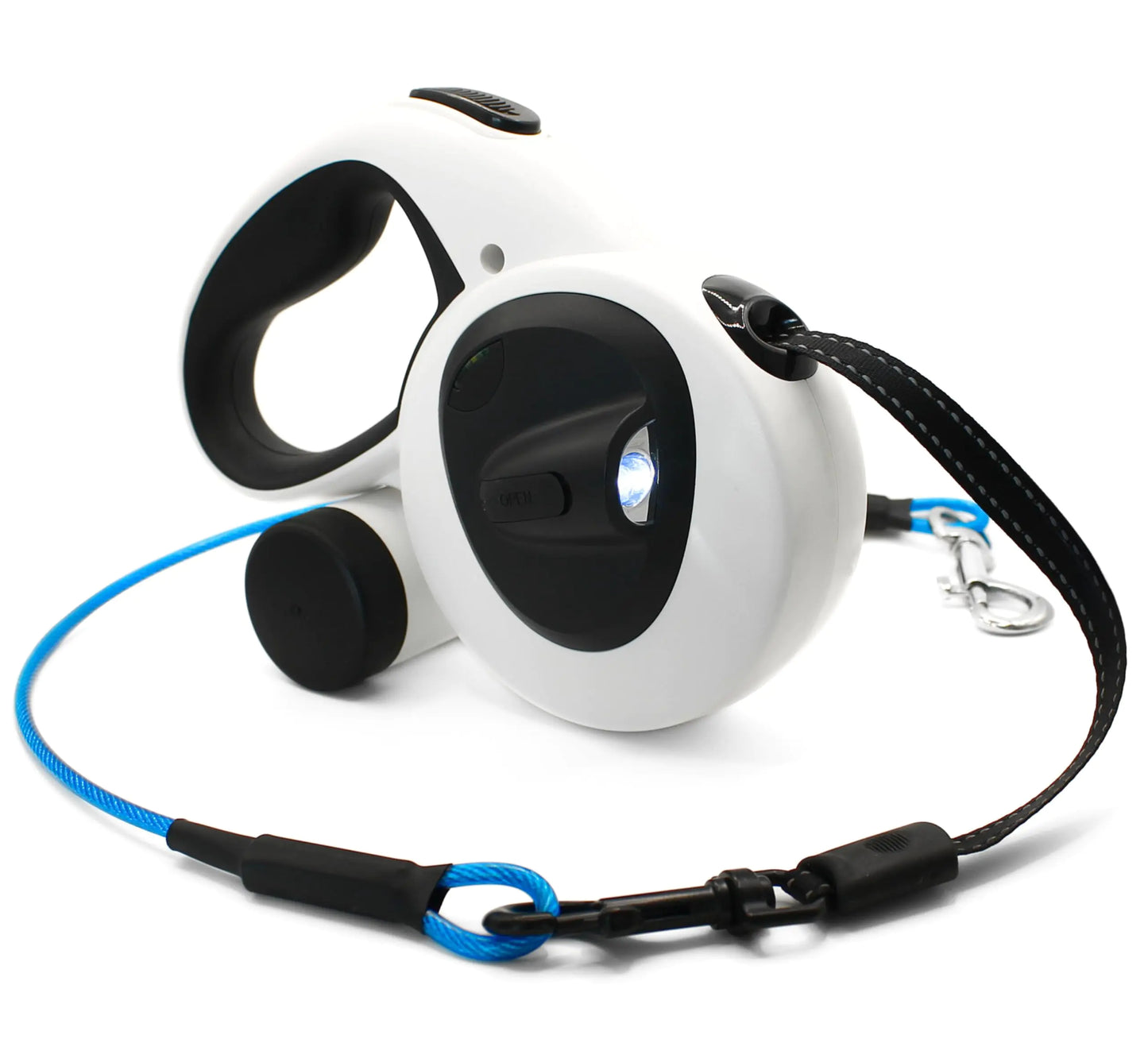 Retractable Leash with Light & Bag Holder