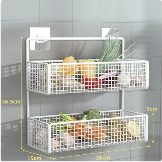 Adhesive Wall-Mounted Kitchen Basket