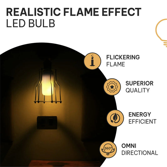 LED Flame Flickering Light Bulb