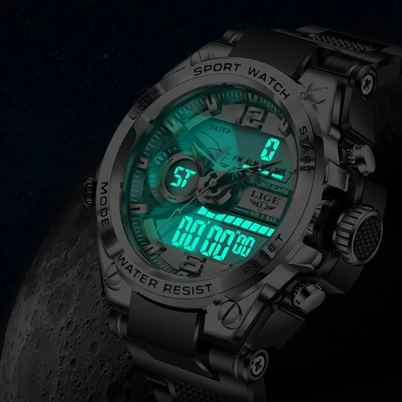 Military Digital 50m Waterproof Wristwatch