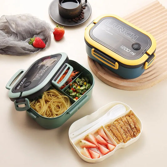 Portable Double Layer Lunch Box