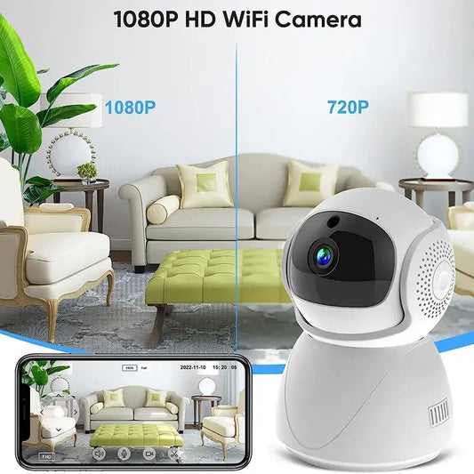 Wireless 1080P 64GB Security Camera with Google Alexa