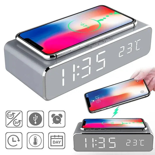 LED Alarm Clock with Charging Station
