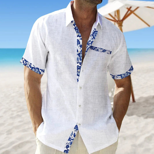 2025 Men's Summer Linen Beach Shirt