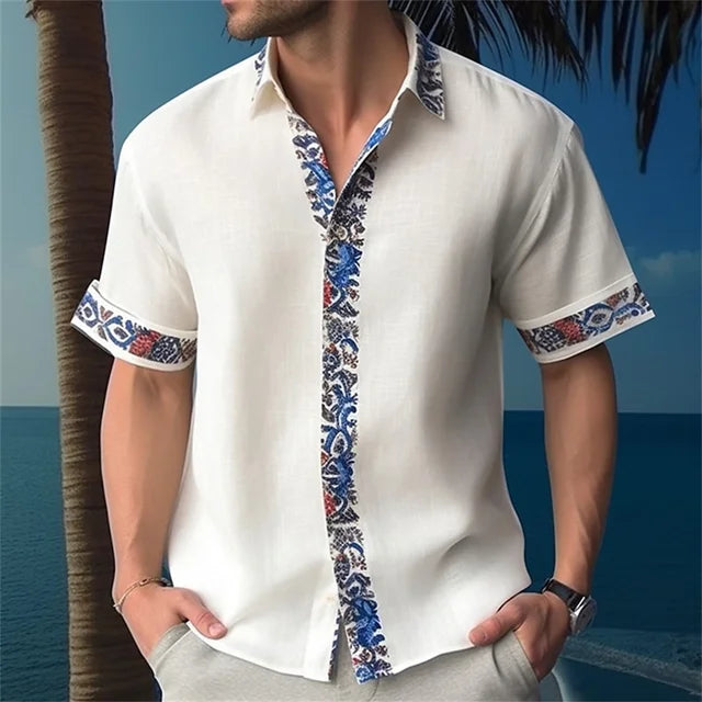 2025 Men's Bamboo & Hemp Floral Shirt