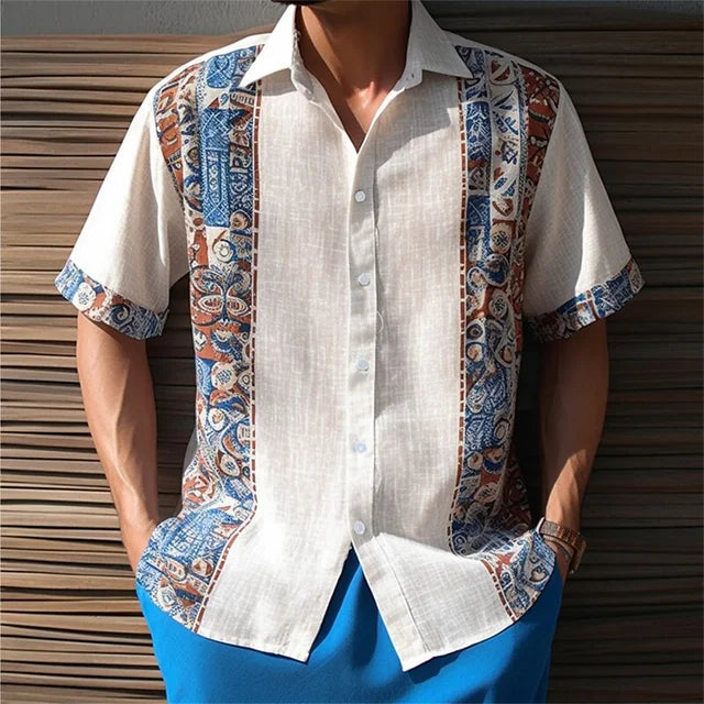 2025 Men's Bamboo & Hemp Floral Shirt