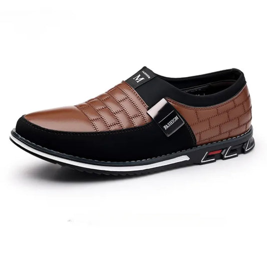 Men's Casual Leather Slip-On Shoes
