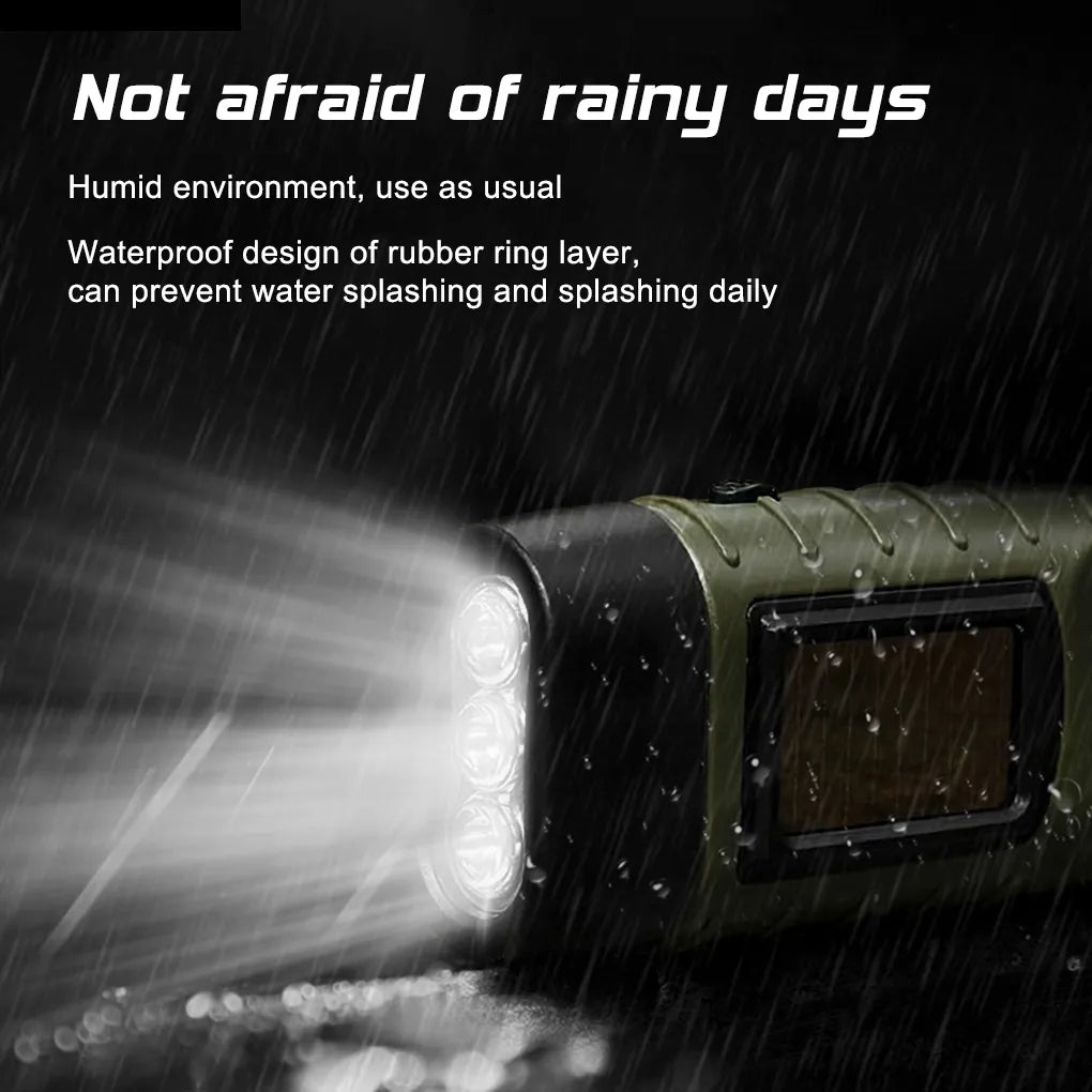 Hand Crank Solar Powered Rechargeable Survival Light