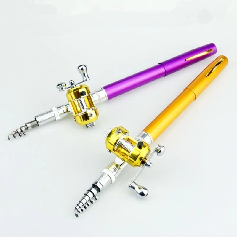 Mini Pen-Shaped Fishing Rod with Reel