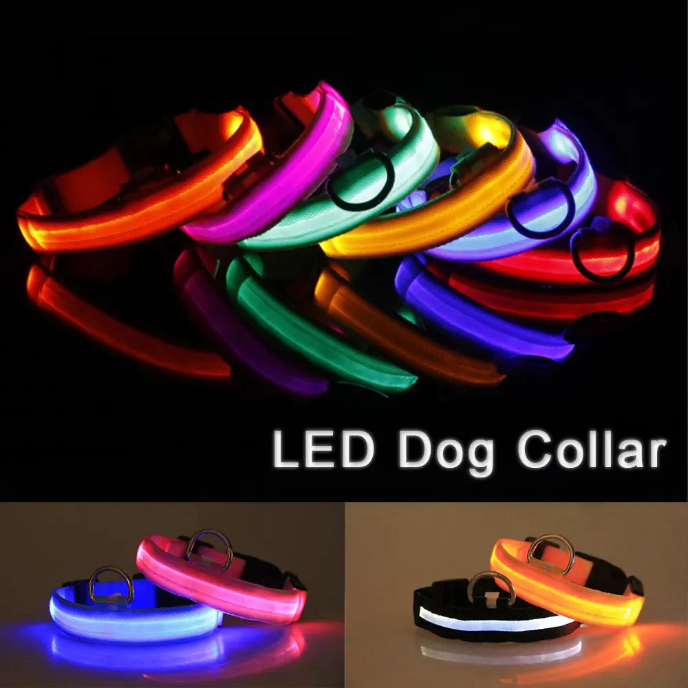 LED Adjustable Flashing Dog Collar