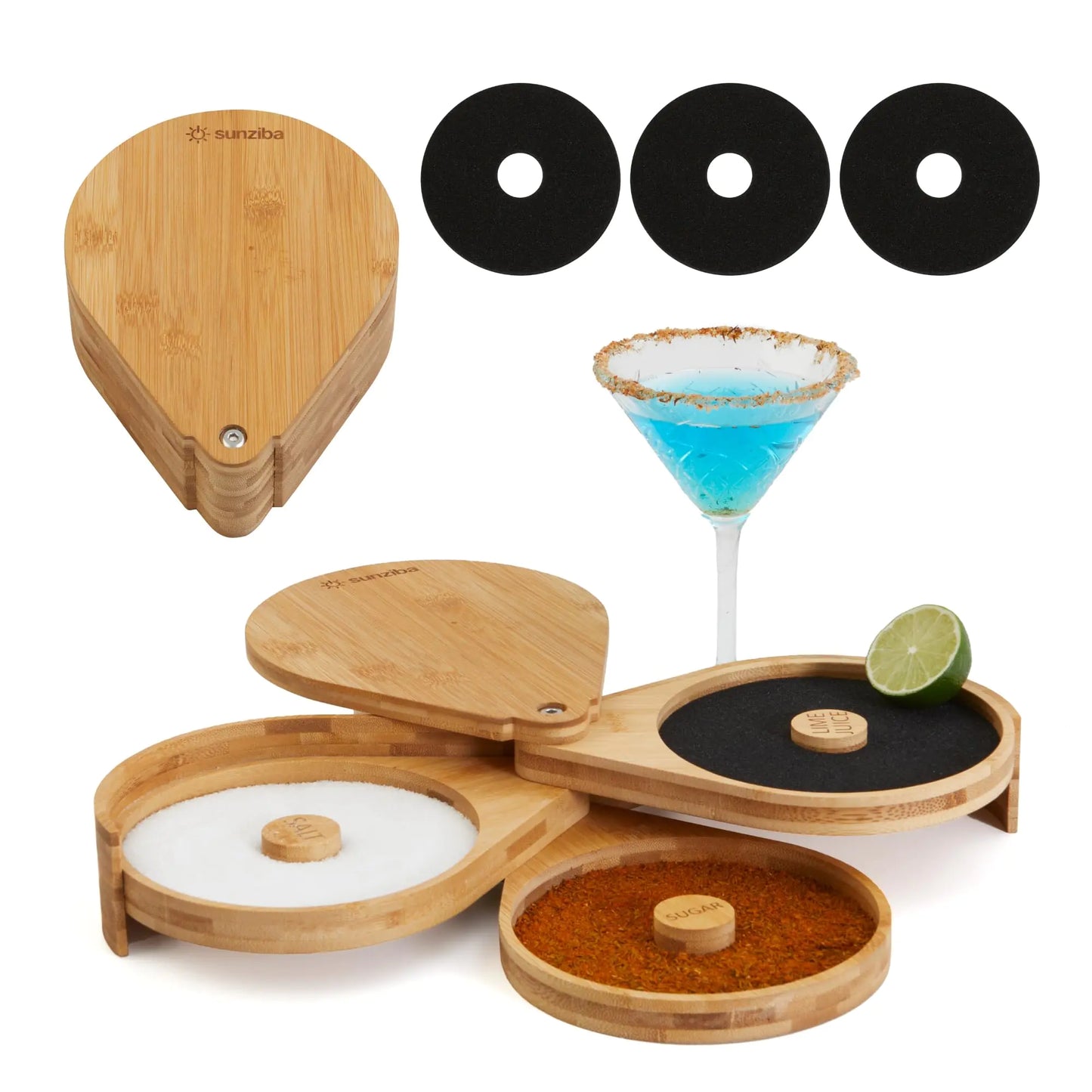 Margarita Bamboo Salt Rim Set