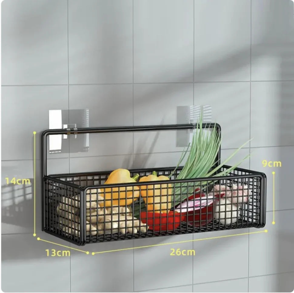 Adhesive Wall-Mounted Kitchen Basket