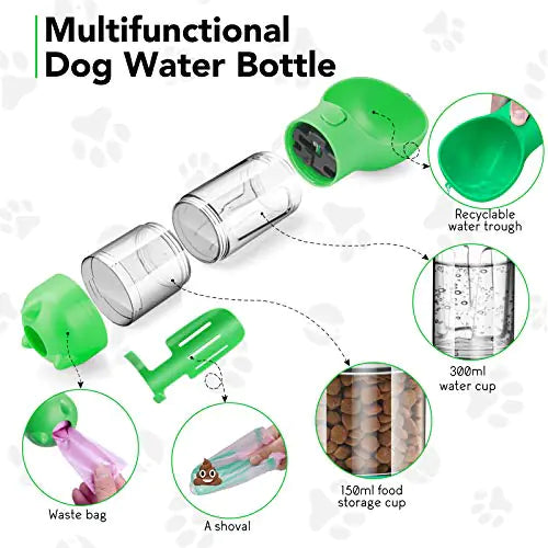 Portable Water & Snack Dog Bottle