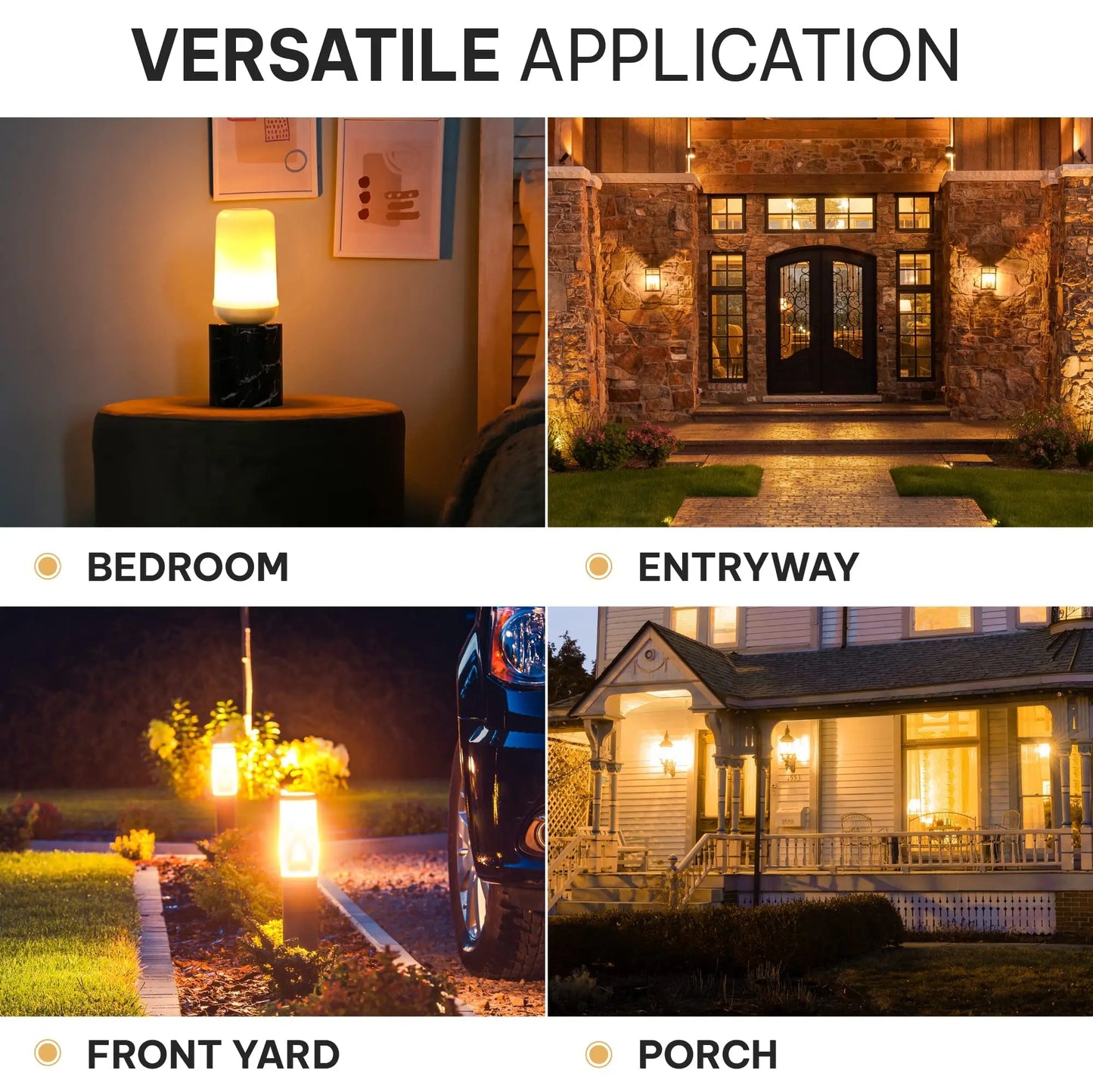 LED Flame Flickering Light Bulb