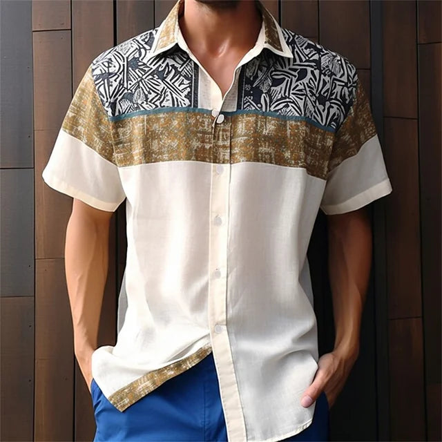 2025 Men's Bamboo & Hemp Floral Shirt