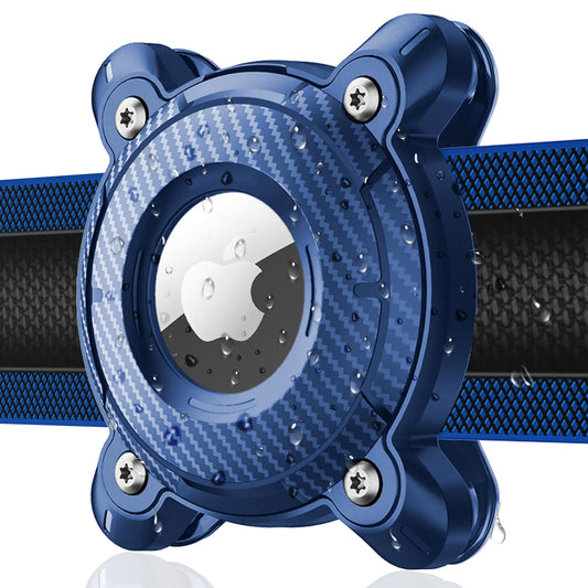 Blue Airtag Collar Holder