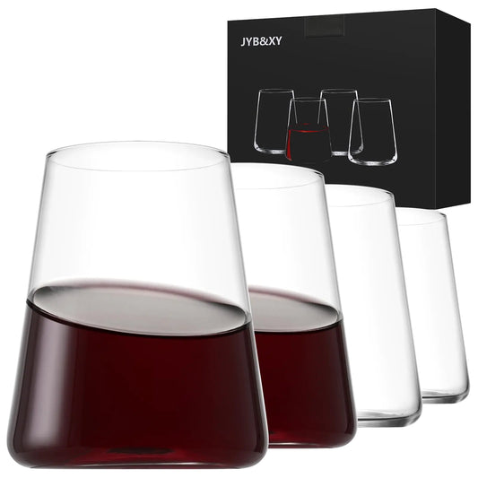Hand Made Stemless Wine Glass Set