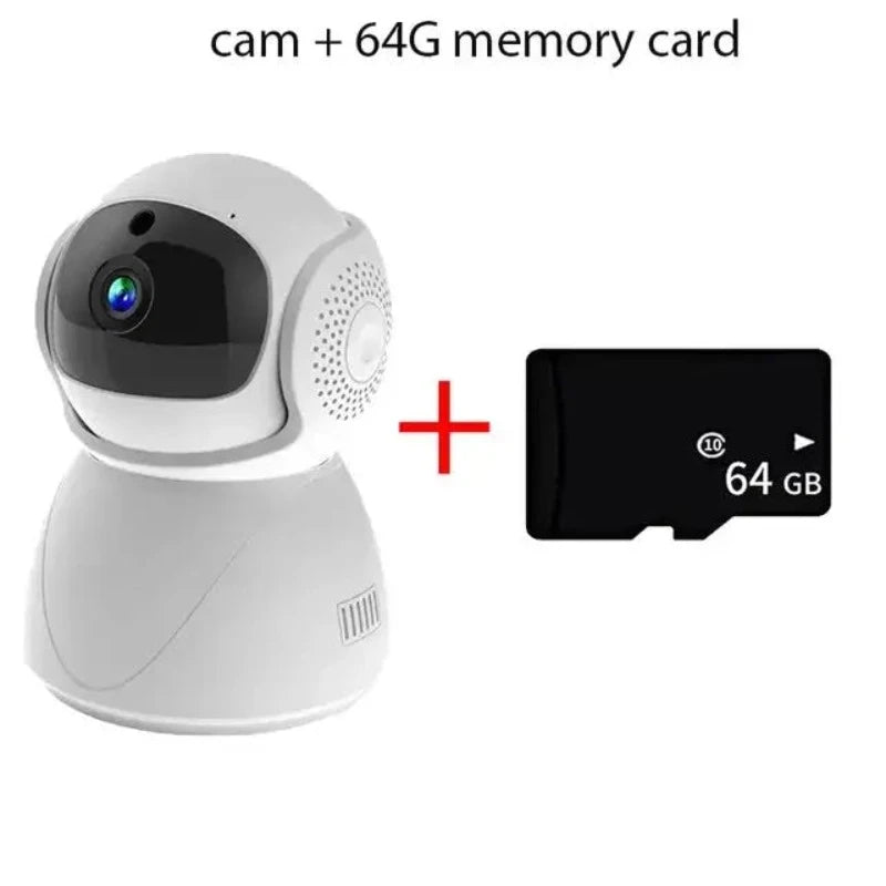 Wireless 1080P 64GB Security Camera with Google Alexa