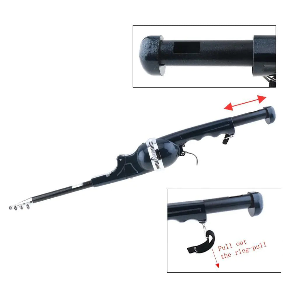 Foldable Fishing Rod with Built-in Reel