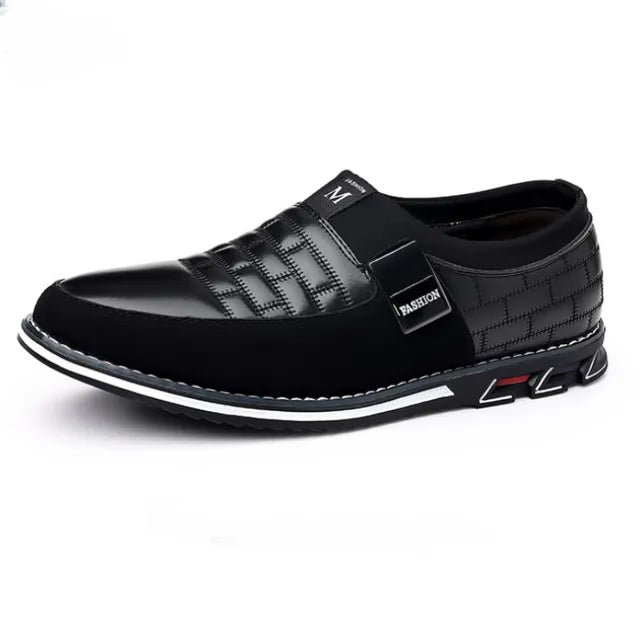 Men's Casual Leather Slip-On Shoes