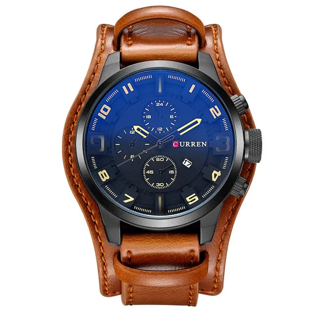 2025 Curren Men's Leather Retro Watch