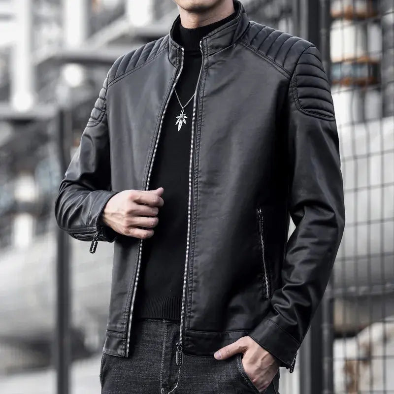 Men's MetroEdge Casual Leather Jacket