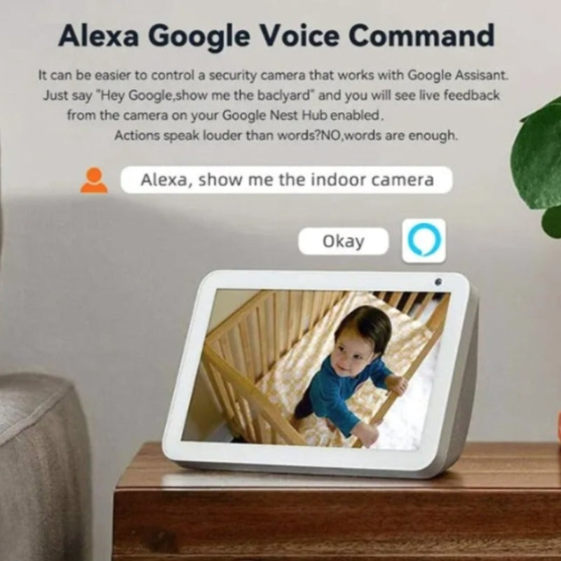 Wireless 1080P 64GB Security Camera with Google Alexa