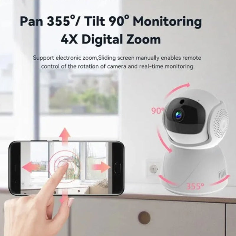 Wireless 1080P 64GB Security Camera with Google Alexa