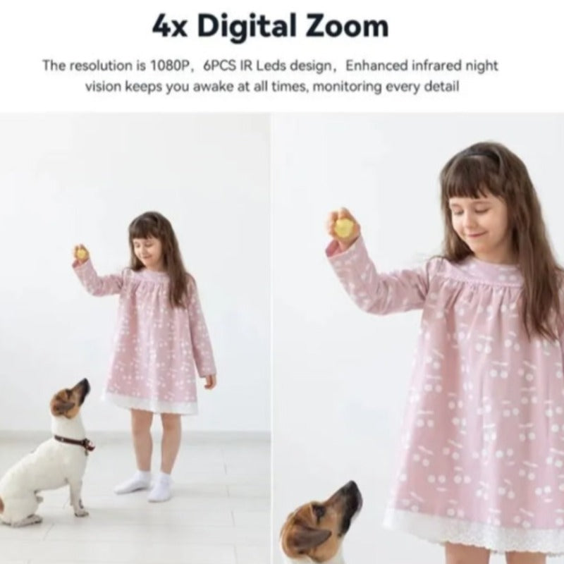 Wireless 1080P 64GB Security Camera with Google Alexa