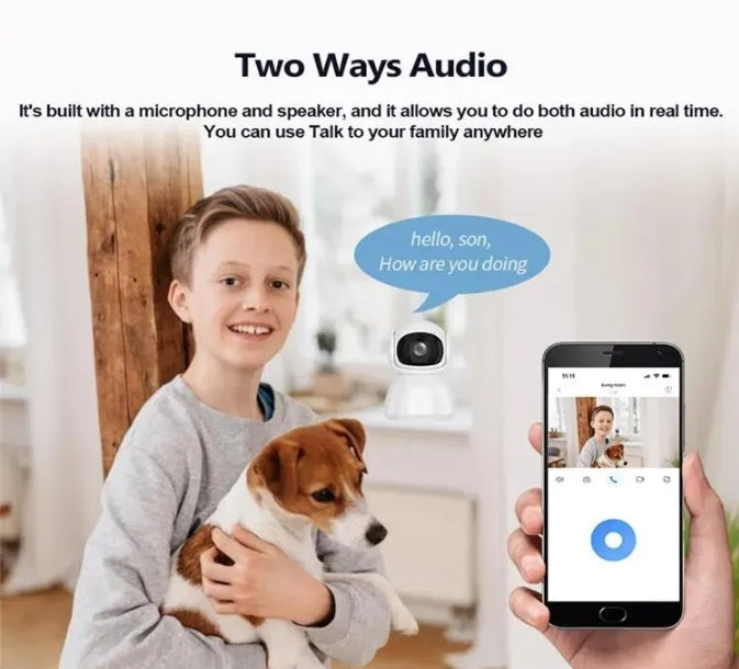 Wireless 1080P 64GB Security Camera with Google Alexa