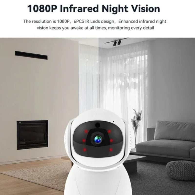 Wireless 1080P 64GB Security Camera with Google Alexa