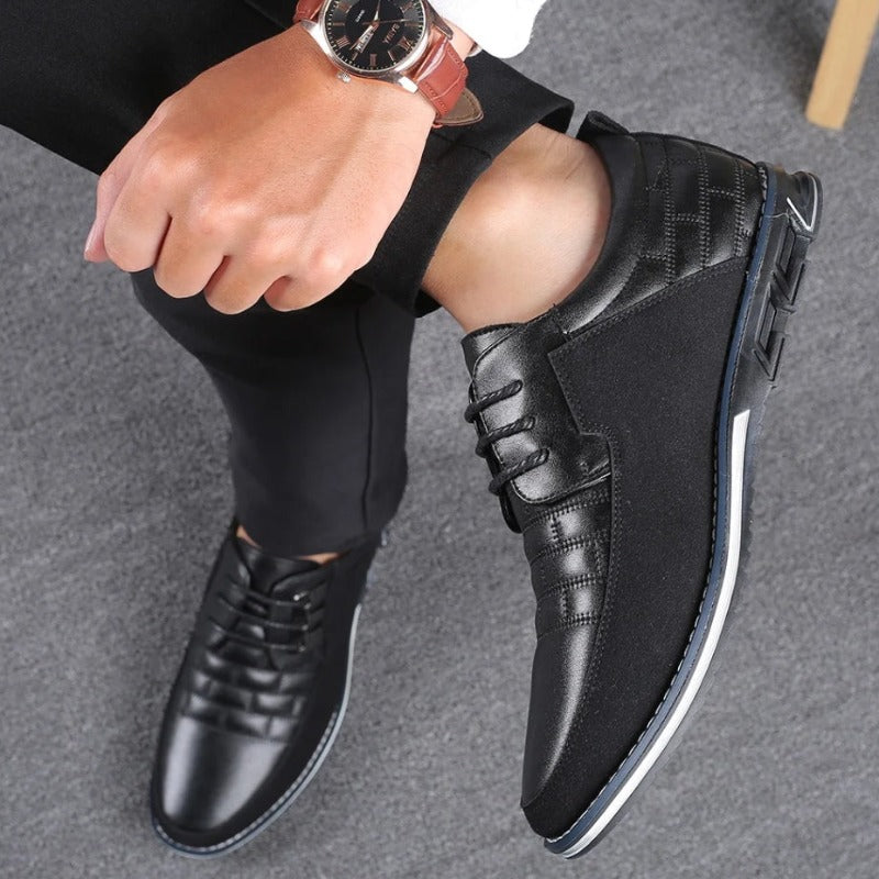 Men's Casual Leather Lace Shoes