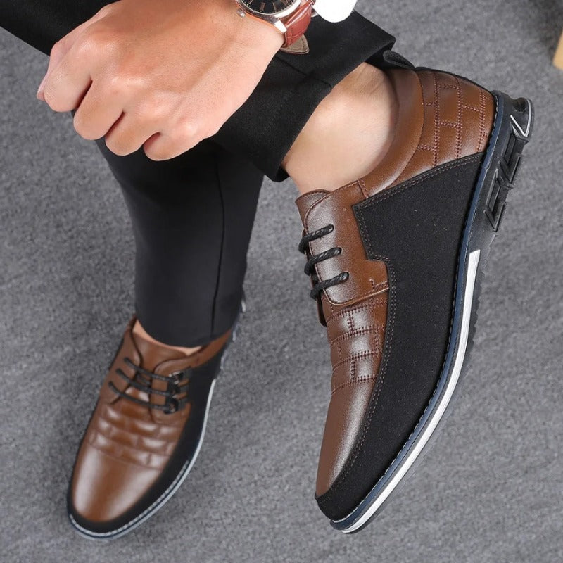 Men's Casual Leather Lace Shoes
