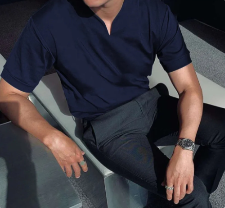 2025 Summer Solid Tee V-Neck