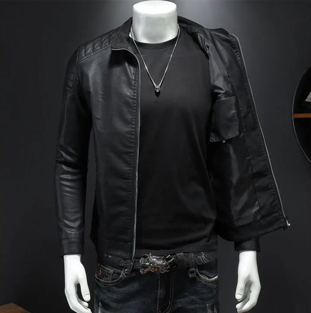 Men's MetroEdge Casual Leather Jacket