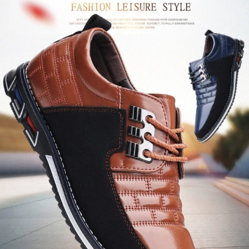 Men's Casual Leather Lace Shoes