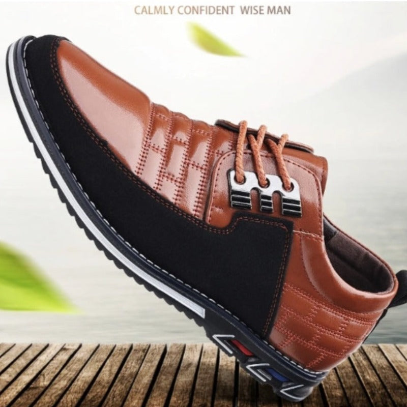 Men's Casual Leather Lace Shoes