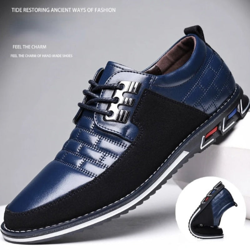 Men's Casual Leather Lace Shoes