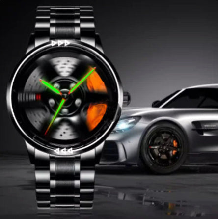 Stainless Steel Hollow Disc Watch