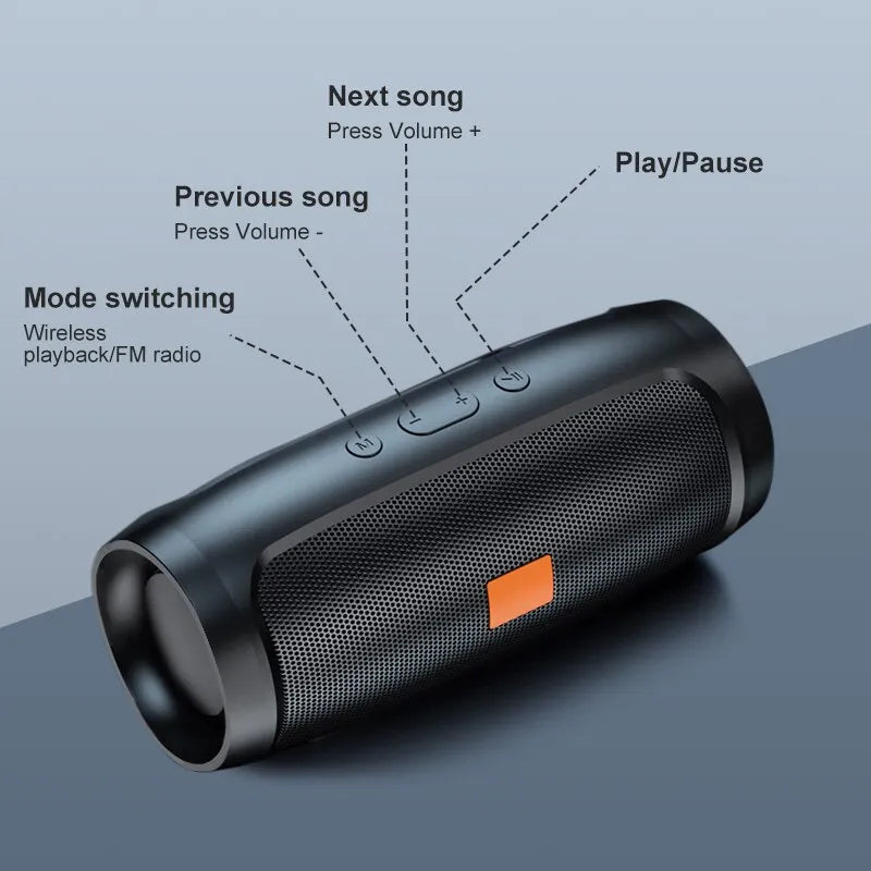 Waterproof Bluetooth Stereo Speaker with Subwoofer