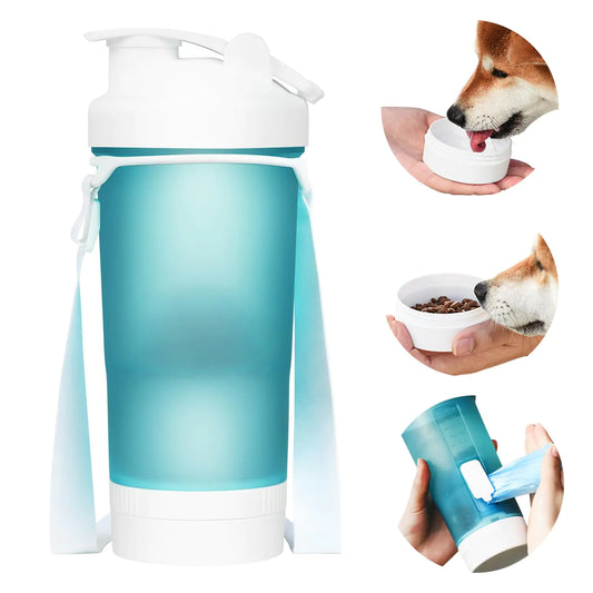 Portable Water Bottle with Bowl