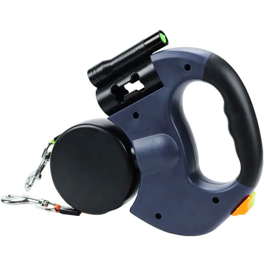Dual Retractable Pet Leash with Light