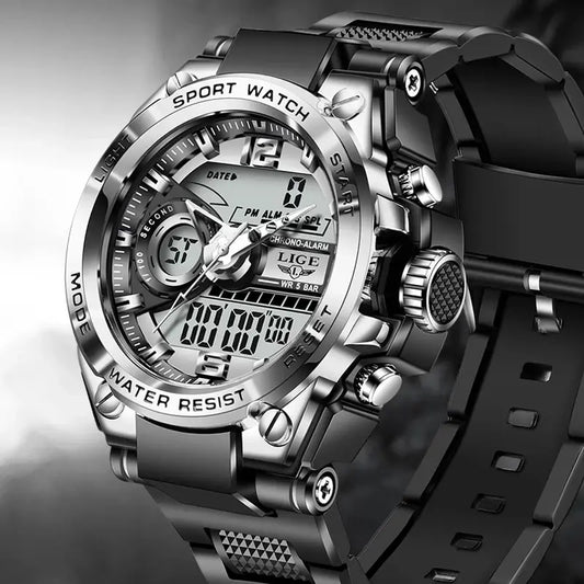 Military Digital 50m Waterproof Wristwatch