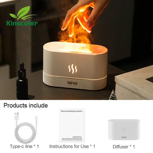 Aroma LED Oil Flame Lamp Diffusor